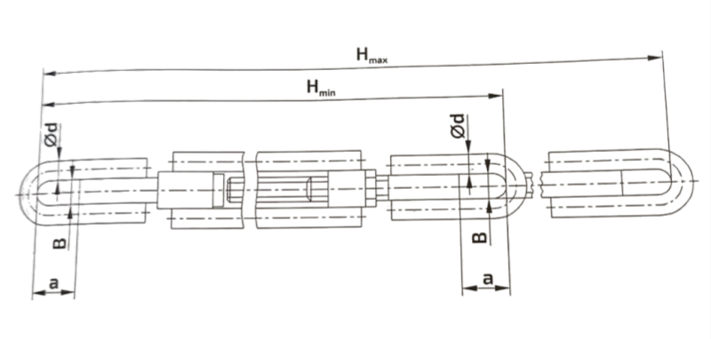 Intermediate Adjustable Links for PT-R Trolleys (Russian GOST Standard, Hot-Dip Galvanized Power Fittings)